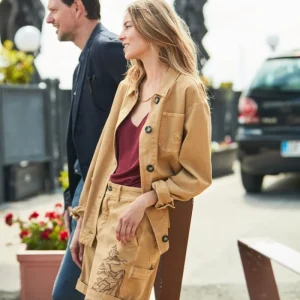 Baltimora bermuda cargo donna in panama fiammata relaxed fit