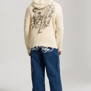 Maglione con cappuccio Ed Hardy – Tiger & Skull Graphic
