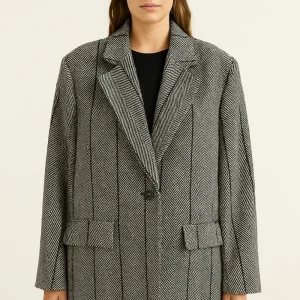Giacca Oversize Donna in Spina di Pesce