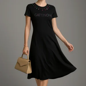 Abito Gattinoni con Strass Multicolor