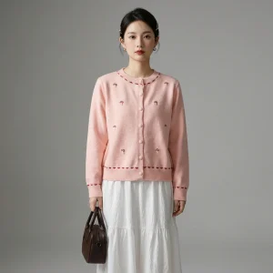 Cardigan Tricot Champignon